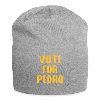 Votez pour Pedro - Bonnet en jersey - gris chiné - Devant