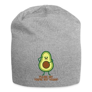 AVOCADO Please say you're not vegan! - Jersey Beanie - heather grey - Front
