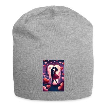 A couple in love - Jersey Beanie - heather grey - Front