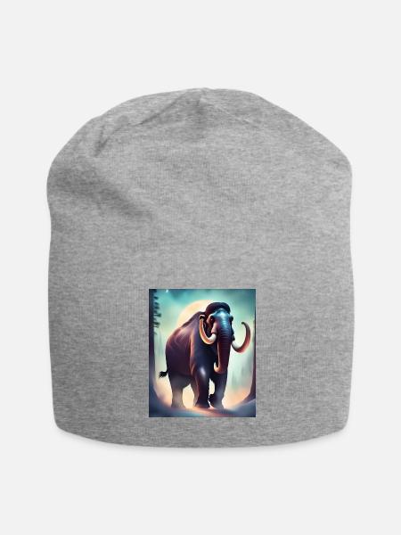 Majestätisches Mammut - Jersey-Beanie - Grau meliert
