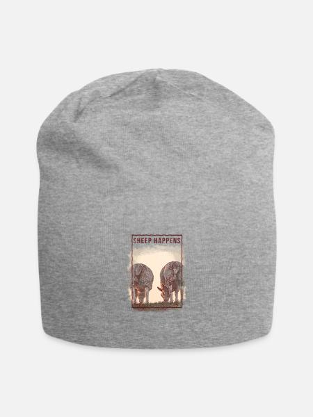 Sheep Happens - Jersey-Beanie - Grau meliert