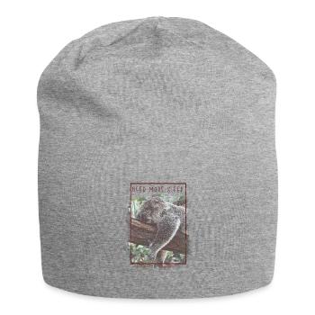 Need More Sleep Koala Pajamas - Jersey Beanie - heather grey - Front