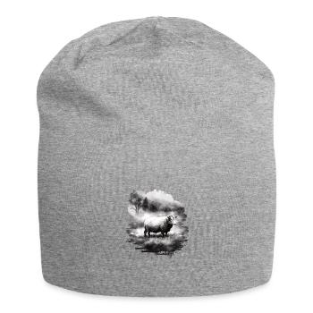 Paysage ovin - Bonnet en jersey - gris chiné - Devant