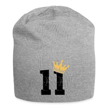 11 Krone 11. Geburtstag 11 Jahre - Jersey-Beanie - Grau meliert - Vorne
