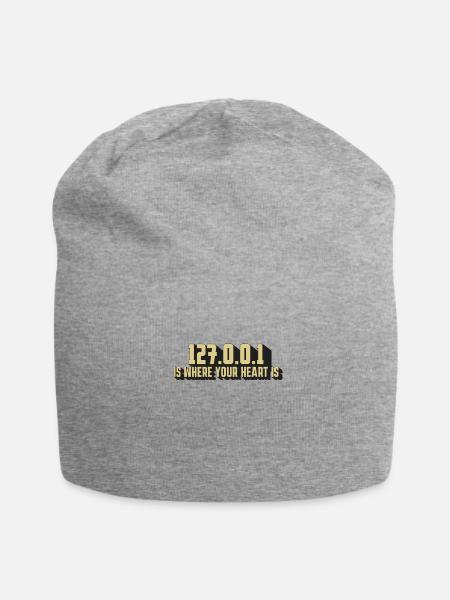 127.0.0.1 – Soul Of Coding - Jersey-Beanie - Grau meliert