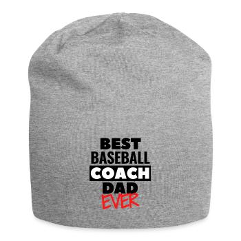 Bester Baseballtrainer aller Zeiten. - Jersey-Beanie - Grau meliert - Vorne
