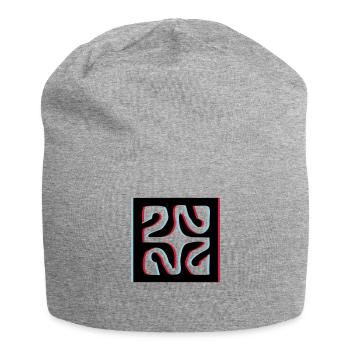 3d tattoo losange - Bonnet en jersey - gris chiné - Devant