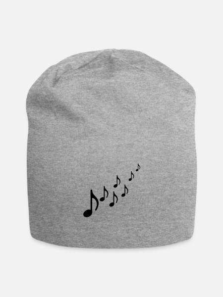 Musiker Noten Aufsteigend - Jersey-Beanie - Grau meliert