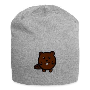 Mr. Biber - Jersey-Beanie - Grau meliert - Vorne