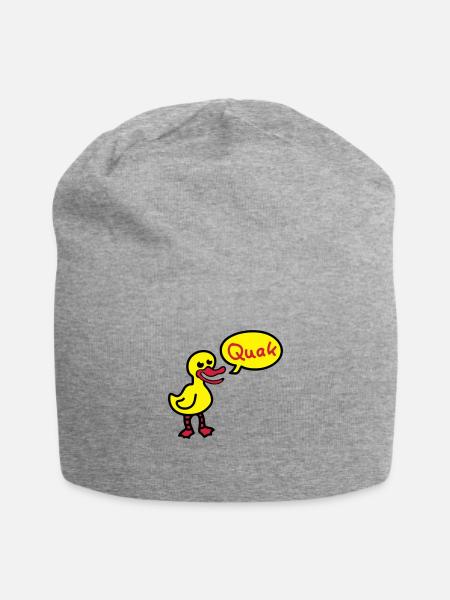 Quack - Duck 3 - Jersey Beanie - heather grey