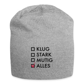mutig - Jersey-Beanie - Grau meliert - Vorne