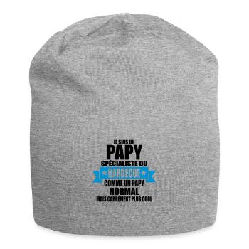 je suis un papy spécialiste du barbecue - Bonnet en jersey - gris chiné - Devant