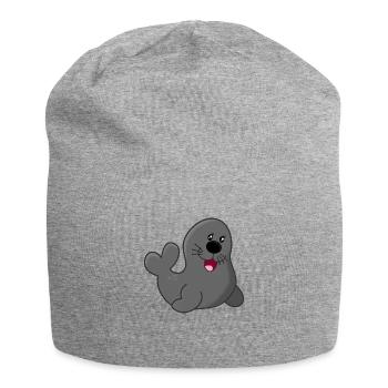 Seehund - Jersey-Beanie - Grau meliert - Vorne