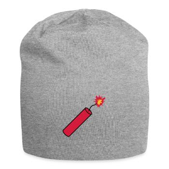 rod tnt dynamite explode explosion blast - Jersey Beanie - heather grey - Front