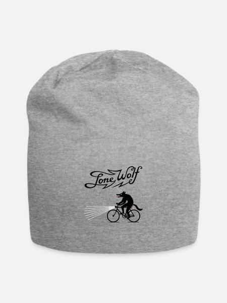Lone Wolf on bike - Jersey-Beanie - Grau meliert