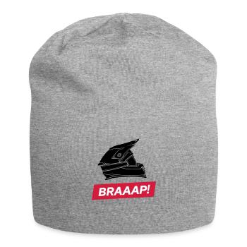 braaap! Dirt Bike Motocross Eat my dust - Jersey-Beanie - Grau meliert - Vorne