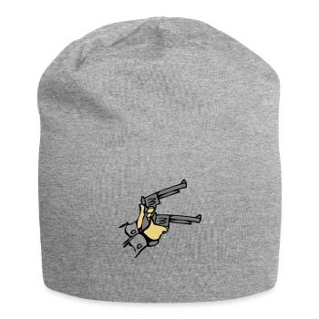 Waffen Pistolen hände dell - Jersey-Beanie - Grau meliert - Vorne
