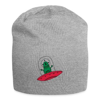 UFO Ovni Fusée Martien Enfant Naissance bébé - Bonnet en jersey - gris chiné - Devant