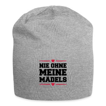 nie ohne meine maedels herz - Jersey-Beanie - Grau meliert - Vorne