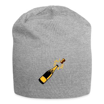 Flaschen-Alkohol-Verschluss springt - Jersey-Beanie - Grau meliert - Vorne