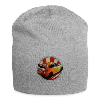 Sportwagen - Jersey-Beanie - Grau meliert - Vorne