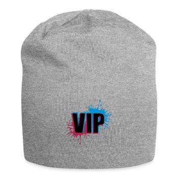 VIP 3D effect - Jersey Beanie - heather grey - Front