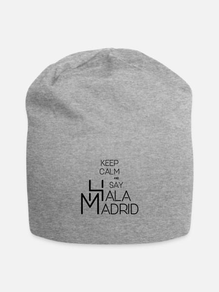 Bleiben Sie ruhig und sagen Sie Hala Madrid - Jersey-Beanie - Grau meliert
