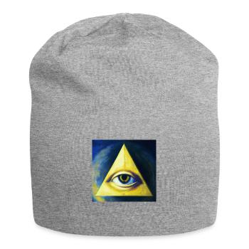 All Seeing Eye - Jersey Beanie - heather grey - Front