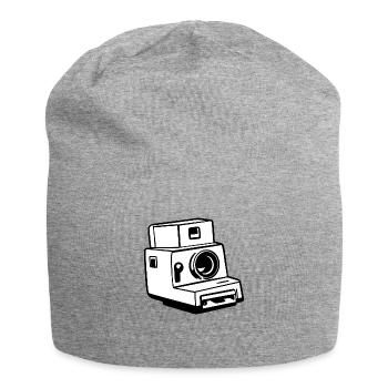 Appareil photo, Appareil photo vintage, , Ancien appareil photo, Ancien - Bonnet en jersey - gris chiné - Devant