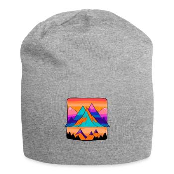 Hills on hills on hills - Jersey Beanie - heather grey - Front