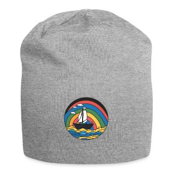 Naviguer avec la communauté LGBTQAI+ - Bonnet en jersey - gris chiné - Devant