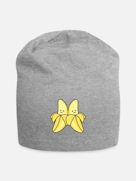 Bande dessinée Bananes - Bonnet en jersey - gris chiné