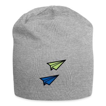 papierflieger - Jersey-Beanie - Grau meliert - Vorne