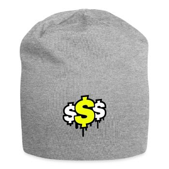 Dollar Symbol - Jersey Beanie - heather grey - Front