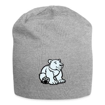 Ours polaire - Bonnet en jersey - gris chiné - Devant