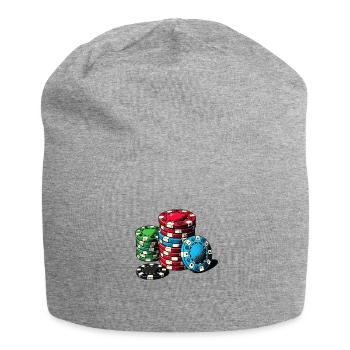 Poker - Jersey Beanie - heather grey - Front