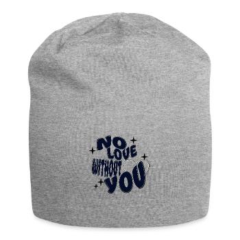 No love without you - Jersey Beanie - heather grey - Front