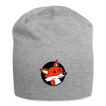 trou de renard roux renard sauvage animal peeps visage tête - Bonnet en jersey - gris chiné - Devant