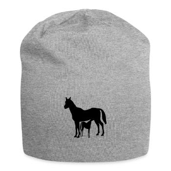 horse_4 - Jersey Beanie - heather grey - Front