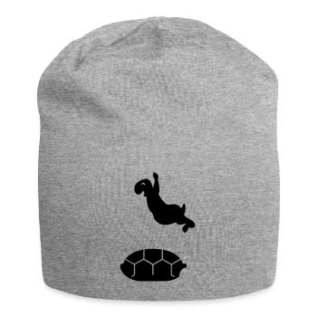 Frühlings Schildkröte / spring turtle (1c) - Jersey Beanie - heather grey - Front