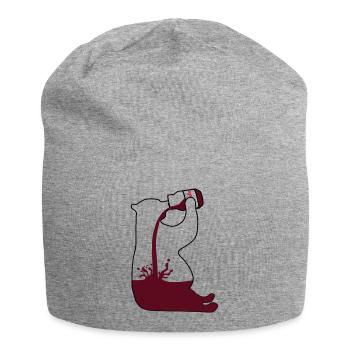 Gewichtheber Bär Schoki - Chocoholic - Jersey-Beanie - Grau meliert - Vorne