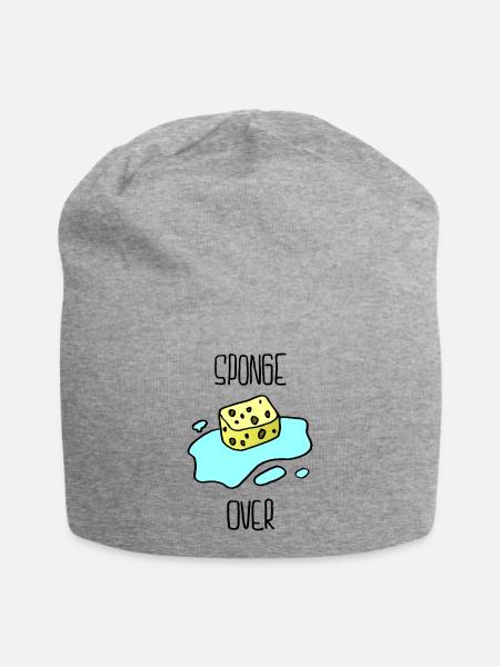 Schwamm - Jersey-Beanie - Grau meliert