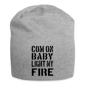 Come on Baby ..... - Jersey-Beanie - Grau meliert - Vorne
