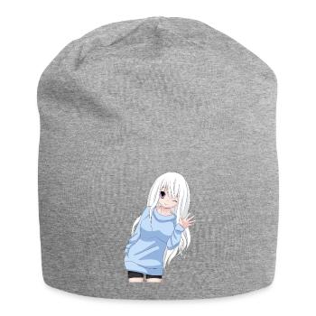 Anime Girl agitant - Bonnet en jersey - gris chiné - Devant
