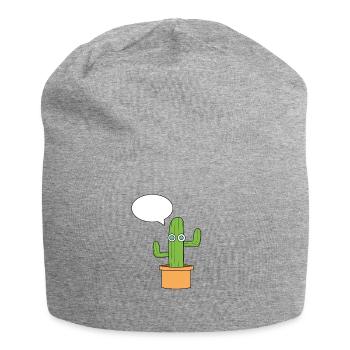 Der Kaktus. - Jersey-Beanie - Grau meliert - Vorne