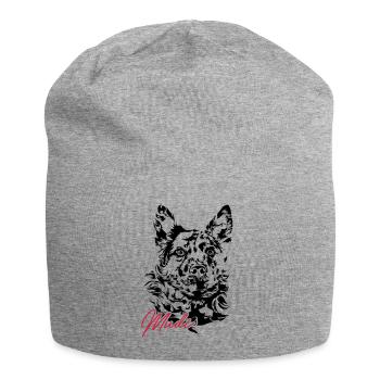 Ungarischer MUDI Hirtenhund Wilsigns Hunde Hund - Jersey-Beanie - Grau meliert - Vorne