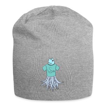 poulpe T-shirt de poissons - Bonnet en jersey - gris chiné - Devant