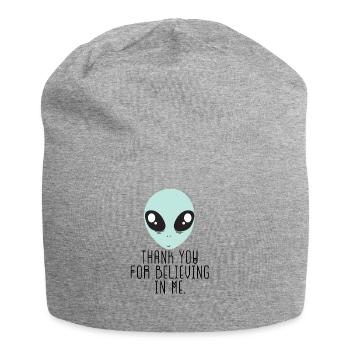 Alien / Area 51 / UFO: Thank You For Believing In - Jersey Beanie - heather grey - Front