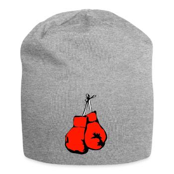 boxer boxing boxing kickboxing martial arts thai sp - Jersey Beanie - heather grey - Front