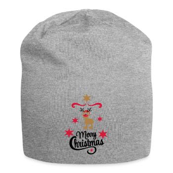 Weihnachten - Jersey-Beanie - Grau meliert - Vorne